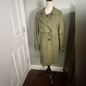7 For All Mankind Olive Trench Coat